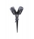 Twin Spike Light, 2 x 3W LED, 3000K, 420lm, 30 Degree, IP65, Grey, Black - 3