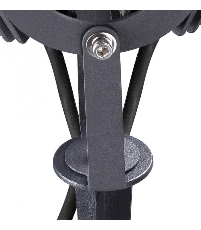 Twin Spike Light, 2 x 3W LED, 3000K, 420lm, 30 Degree, IP65, Grey, Black - 7