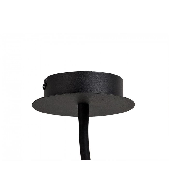 Semi Flush Ceiling, 1 Light Adjustable Arm, 1 x 5W LED, 3000K, 310lm, Black, Satin Copper - 4