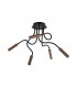 Semi Flush Ceiling, 5 Light Adjustable Arms, 5 x 5W LED Dimmable, 3000K, 1550lm, Black, Satin Copper - 3