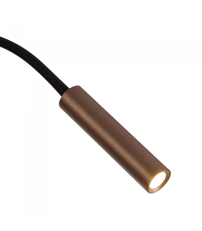 Semi Flush Ceiling, 5 Light Adjustable Arms, 5 x 5W LED Dimmable, 3000K, 1550lm, Black, Satin Copper - 6