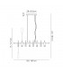 Linear Ceiling Pendant, 8 Light Adjustable Arms, 8 x 4W LED Dimmable, 3000K, 2000lm, Black, Satin Copper - 2