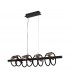Linear Ceiling Pendant, 8 Light Adjustable Arms, 8 x 4W LED Dimmable, 3000K, 2000lm, Black, Satin Copper - 3