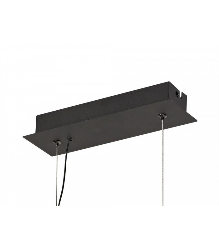 Linear Ceiling Pendant, 8 Light Adjustable Arms, 8 x 4W LED Dimmable, 3000K, 2000lm, Black, Satin Copper - 6