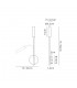 Wall Lamp, 1 Light Adjustable Switched, 1 x 5W LED, 3000K, 311lm, Black, Satin Copper - 2