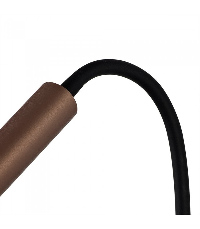 Wall Lamp, 1 Light Adjustable Switched, 1 x 5W LED, 3000K, 311lm, Black, Satin Copper - 5