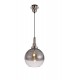 Dome Ceiling Pendant E27 With 30cm Globe Glass, Polished Nickel, Matt Black, Smoked, Clear - 1