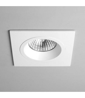 1 Light Square Recessed Spotlight White, Fire Rated, GU10 - 1
