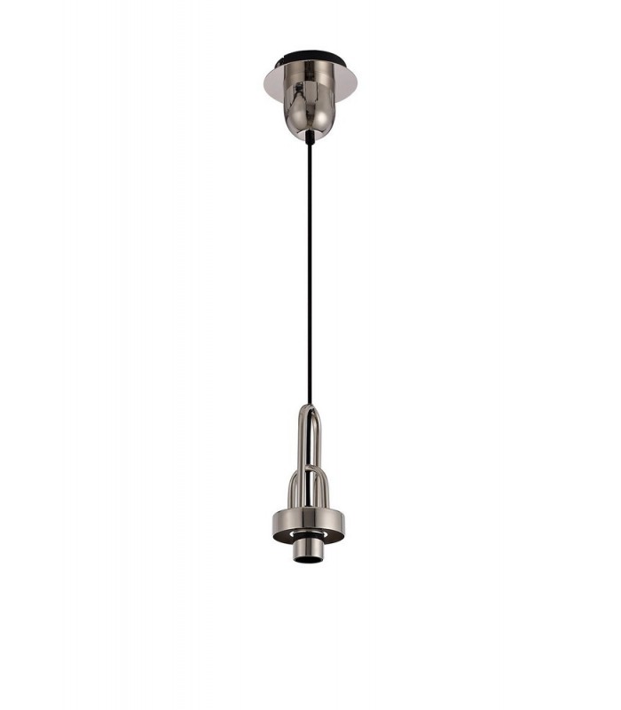 Dome Ceiling Pendant E27 With 30cm Globe Glass, Polished Nickel, Matt Black, Smoked, Clear - 7