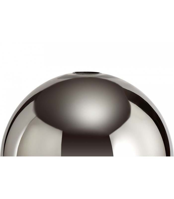 Dome Ceiling Pendant E27 With 30cm Globe Glass, Polished Nickel, Matt Black, Smoked, Clear - 8