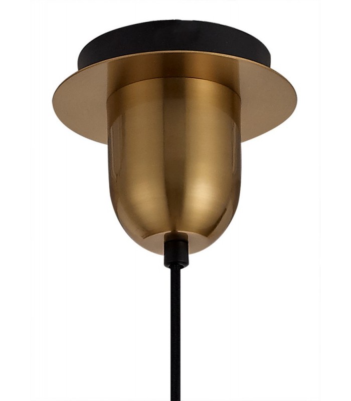 Dome Ceiling Pendant E27 With 30cm Globe Glass, Brass Gold, Matt Black, Clear - 4