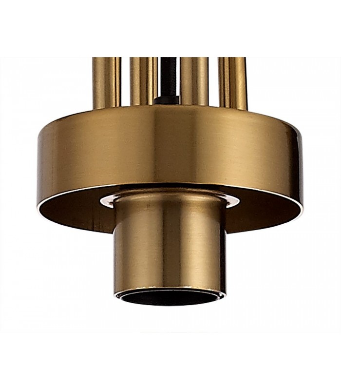 Dome Ceiling Pendant E27 With 30cm Globe Glass, Brass Gold, Matt Black, Clear - 6