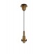 Dome Ceiling Pendant E27 With 30cm Globe Glass, Brass Gold, Matt Black, Clear - 7