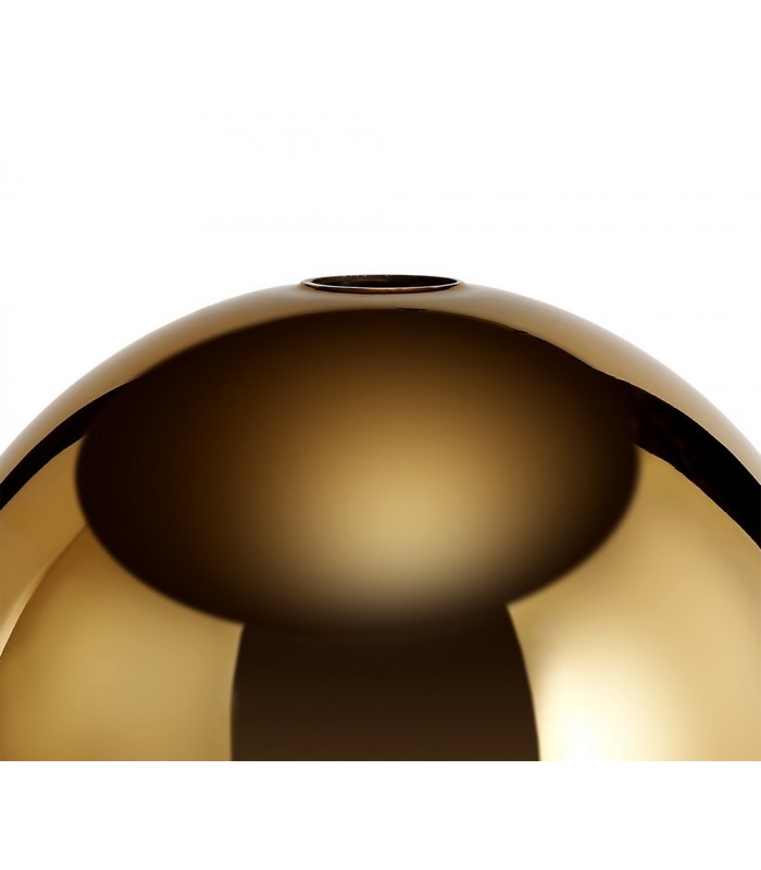 Dome Ceiling Pendant E27 With 30cm Globe Glass, Brass Gold, Matt Black, Clear - 8