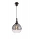 Dome Ceiling Pendant E27 With 30cm Globe Glass, Black Chrome, Matt Black, Smoked, Clear - 1