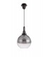 Dome Ceiling Pendant E27 With 30cm Globe Glass, Black Chrome, Matt Black, Smoked, Clear - 3