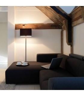 1 Light Floor Lamp Matt Nickel - Shade Not Included, E27 - 2