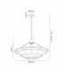 1 Light Ceiling Pendant E27 With 35cm Tiffany Shade, Beige, Clear Crystal Centre, Aged Antique Brass Trim, Black - 2