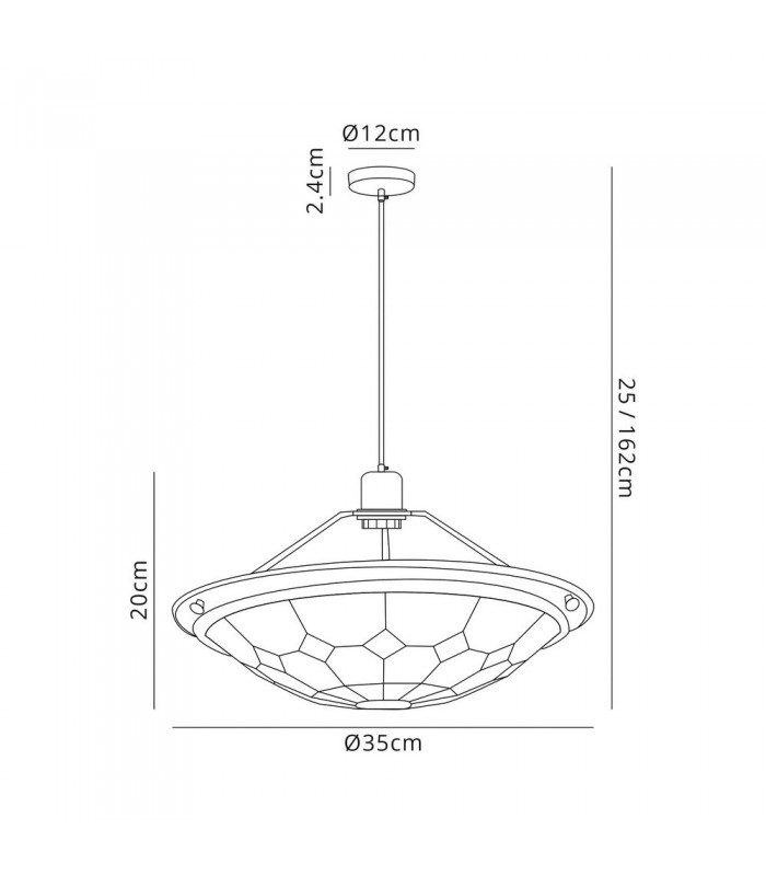 1 Light Ceiling Pendant E27 With 35cm Tiffany Shade, Beige, Clear Crystal Centre, Aged Antique Brass Trim, Black - 2