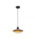 1 Light Ceiling Pendant E27 With 35cm Tiffany Shade, Beige, Clear Crystal Centre, Aged Antique Brass Trim, Black - 3