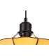 1 Light Ceiling Pendant E27 With 35cm Tiffany Shade, Beige, Clear Crystal Centre, Aged Antique Brass Trim, Black - 9