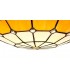 1 Light Ceiling Pendant E27 With 35cm Tiffany Shade, Beige, Clear Crystal Centre, Aged Antique Brass Trim, Black - 10