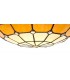 1 Light Ceiling Pendant E27 With 35cm Tiffany Shade, Beige, Clear Crystal Centre, Aged Antique Brass Trim, Black - 14