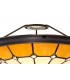 1 Light Ceiling Pendant E27 With 35cm Tiffany Shade, Beige, Clear Crystal Centre, Aged Antique Brass Trim, Black - 16