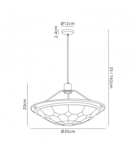 1 Light Ceiling Pendant E27 With 35cm Tiffany Shade, Green, Clear Crystal Centre, Aged Antique Brass Trim, Black - 2