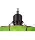 1 Light Ceiling Pendant E27 With 35cm Tiffany Shade, Green, Clear Crystal Centre, Aged Antique Brass Trim, Black - 9