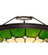 1 Light Ceiling Pendant E27 With 35cm Tiffany Shade, Green, Clear Crystal Centre, Aged Antique Brass Trim, Black - 16