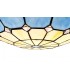 1 Light Ceiling Pendant E27 With 35cm Tiffany Shade, Rich Blue, Clear Crystal Centre, Aged Antique Brass Trim, Black - 10