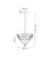 1 Light Uplighter Ceiling Pendant E27 With 30cm Tiffany Shade, White, Grey, Black, Clear Crystal - 2