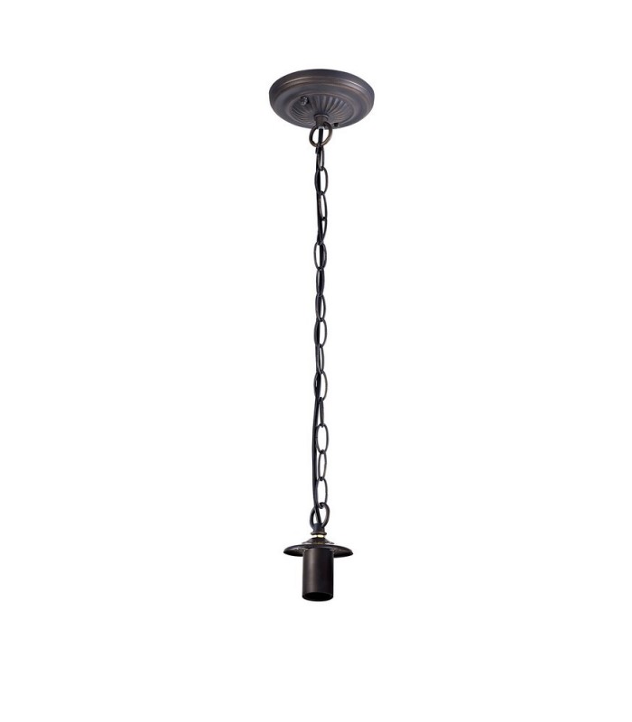 1 Light Downlighter Ceiling Pendant E27 With 30cm Tiffany Shade, White, Grey, Black, Clear Crystal, Aged Antique Brass - 11