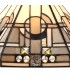 2 Light Downlighter Ceiling Pendant E27 With 30cm Tiffany Shade, White, Grey, Black, Clear Crystal, Aged Antique Brass - 5