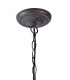 2 Light Downlighter Ceiling Pendant E27 With 30cm Tiffany Shade, White, Grey, Black, Clear Crystal, Aged Antique Brass - 8