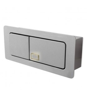 Adjustable LED 1 Light Indoor Recessed Marker Wall Light Grey - 1