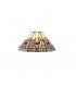 3 Light Downlighter Ceiling Pendant E27 With 30cm Tiffany Shade, White, Grey, Black, Clear Crystal, Aged Antique Brass - 7