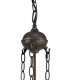 2 Light Uplighter Ceiling Pendant E27 With 30cm Tiffany Shade, White, Grey, Black, Clear Crystal, Aged Antique Brass - 9