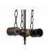 2 Light Uplighter Ceiling Pendant E27 With 30cm Tiffany Shade, White, Grey, Black, Clear Crystal, Aged Antique Brass - 10