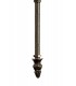 2 Light Uplighter Ceiling Pendant E27 With 30cm Tiffany Shade, White, Grey, Black, Clear Crystal, Aged Antique Brass - 11