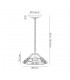 1 Light Downlighter Ceiling Pendant E27 With 40cm Tiffany Shade, White, Grey, Black, Clear Crystal, Aged Antique Brass - 2