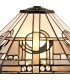 1 Light Downlighter Ceiling Pendant E27 With 40cm Tiffany Shade, White, Grey, Black, Clear Crystal, Aged Antique Brass - 4