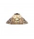 1 Light Downlighter Ceiling Pendant E27 With 40cm Tiffany Shade, White, Grey, Black, Clear Crystal, Aged Antique Brass - 7