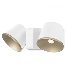LED 2 Light Indoor Wall / Ceiling Light White, Gold - 1