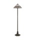 3 Light Uplighter Ceiling Pendant E27 With 40cm Tiffany Shade, White, Grey, Black, Clear Crystal, Aged Antique Brass - 3