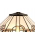 3 Light Uplighter Ceiling Pendant E27 With 40cm Tiffany Shade, White, Grey, Black, Clear Crystal, Aged Antique Brass - 4
