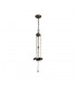 3 Light Uplighter Ceiling Pendant E27 With 40cm Tiffany Shade, White, Grey, Black, Clear Crystal, Aged Antique Brass - 14