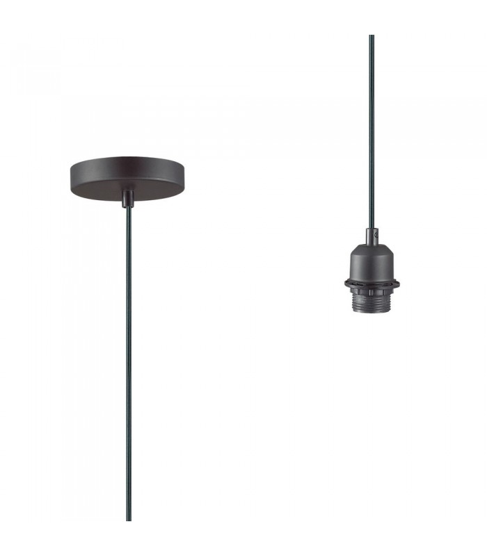 1 Light Uplighter Ceiling Pendant E27 With 30cm Tiffany Shade, Beige, Clear Crystal, Black - 10