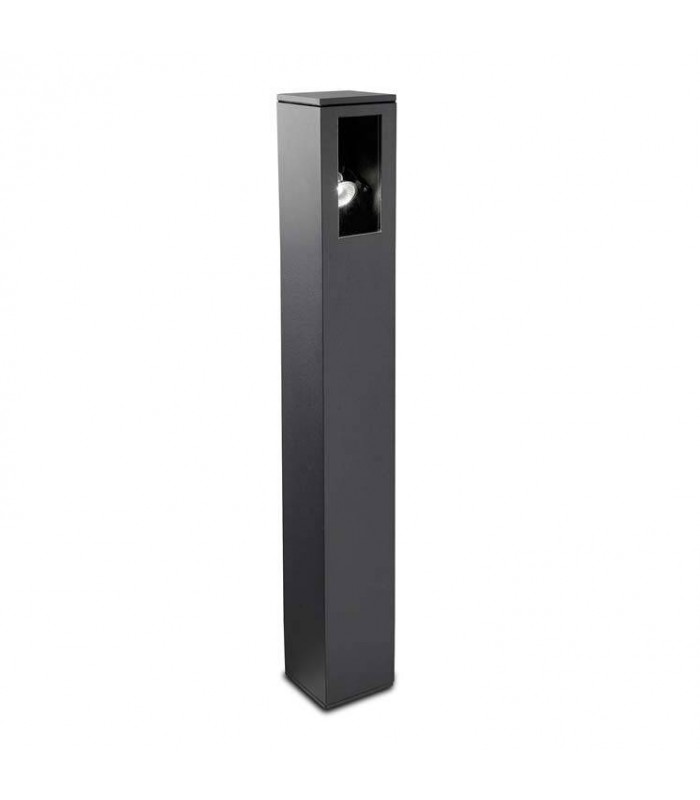 1 Light Outdoor Tall Bollard Light Urban Grey IP65, GU10 - 1